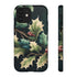 Dark Green Festive Holly in Watercolor - Impact Resistant Phone Case iPhone 12 Matte